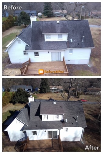 Roof Washing Results